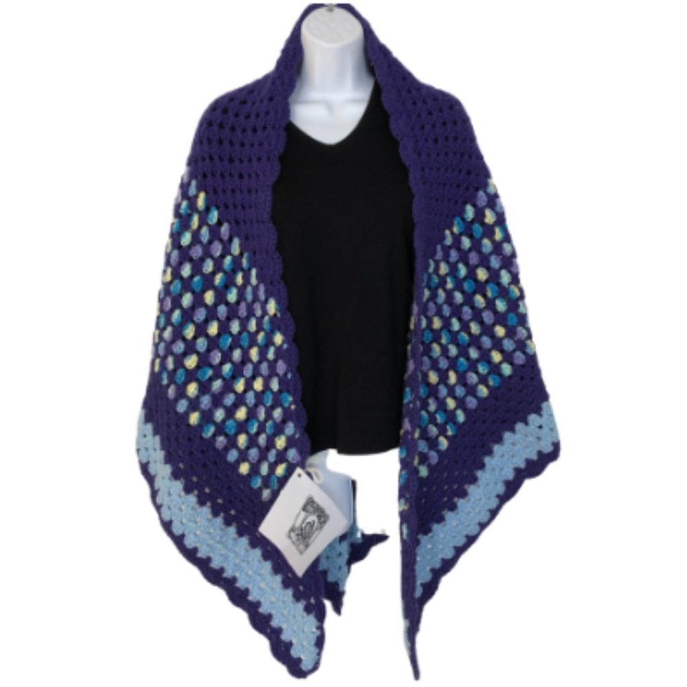 ๐ SOLD! NWT! HANDMADE Crocheted Women's Shawl Wrap Gift with Heartfelt Blessing - Picture 1 of 14
